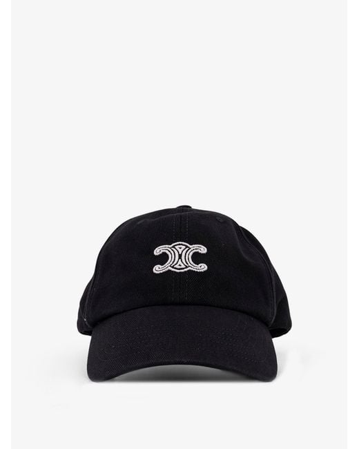 Céline Black Vivienne Cotton Hat for men