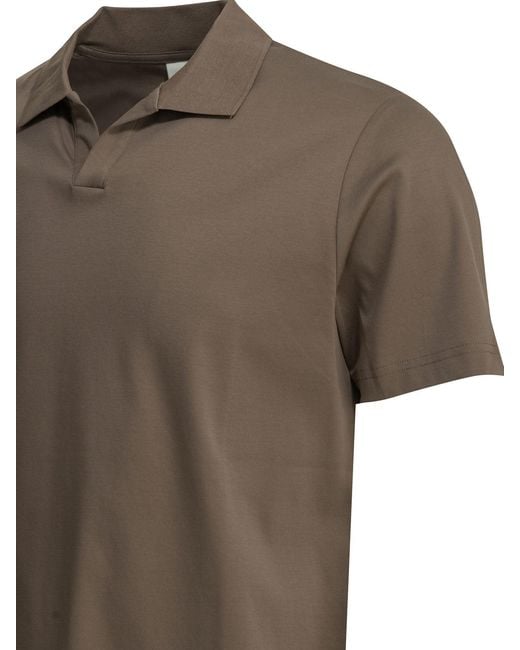 NN07 Brown "Paul" Buttonless Polo Shirt for men