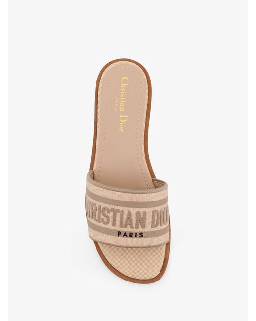 Dior Natural Dway Iviera Flat Sandals