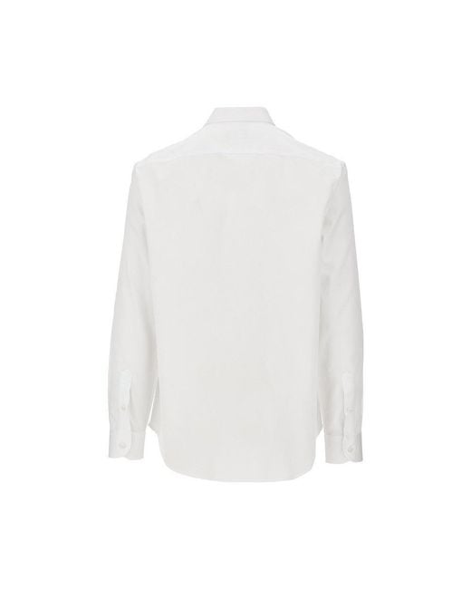 Emporio Armani White Poplin Shirt for men