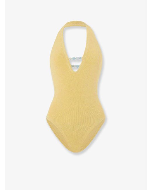 Women's White One-Piece Swimsuit Adriana Crinkle