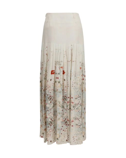 Crida Milano White Long Skirt Calla