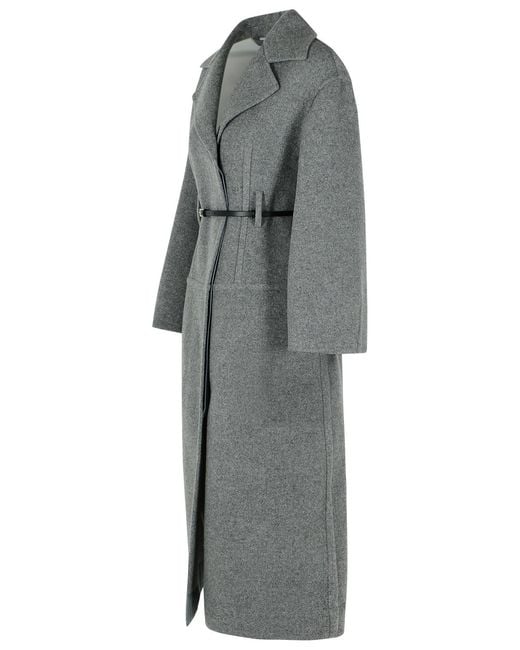 Jil Sander Gray Virgin Wool Coat