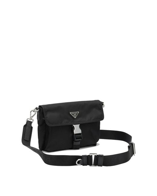 Prada Black Small Re-Nylon Crossbody Bag for men