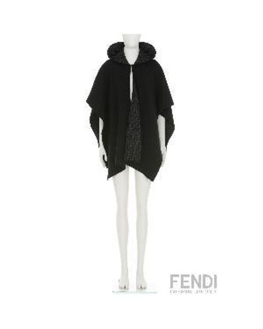 Fendi Black Cashmere Blend Scarf