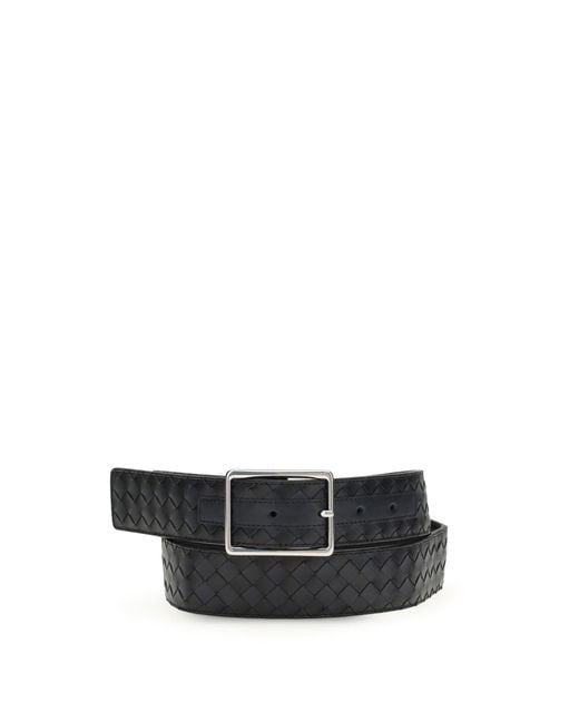 Bottega Veneta White Reverso Intrecciato Belt for men