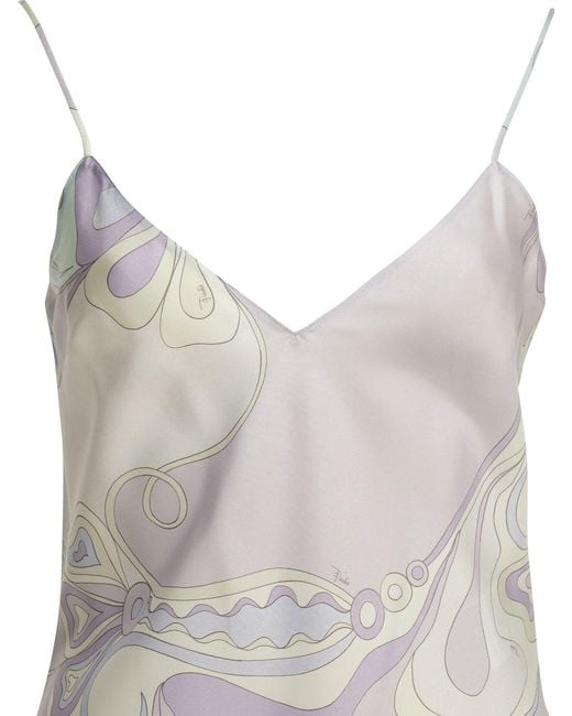 Emilio Pucci White "Orchidee" Casual Top