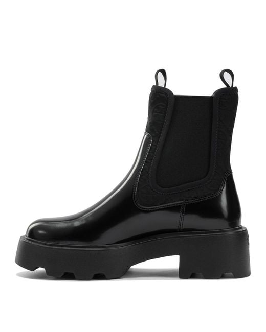 Tory Burch Black Suede Polyester Ankle Boots