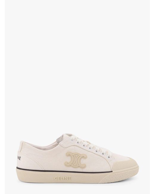 Céline White Triomphe Canvas Sneakers