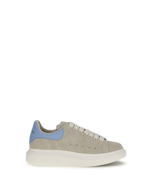 McQueen White Oversized Suede Sneakers