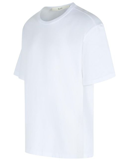 Séfr White 'Mauro' Cotton T-Shirt for men
