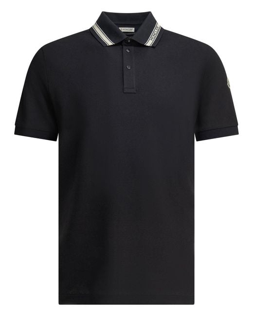 Moncler Black Polo Shirt for men