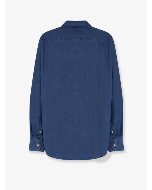 Mc2 Saint Barth Blue Shirt Raphael Light Denim for men