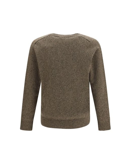 Brooksfield Green Crewneck Sweater Arbusto for men