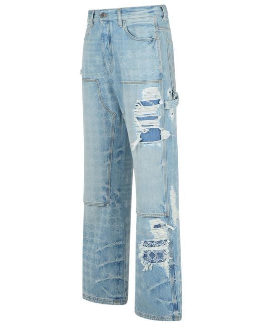 Amiri Blue 'Carpenter' Light Cotton Jeans for men