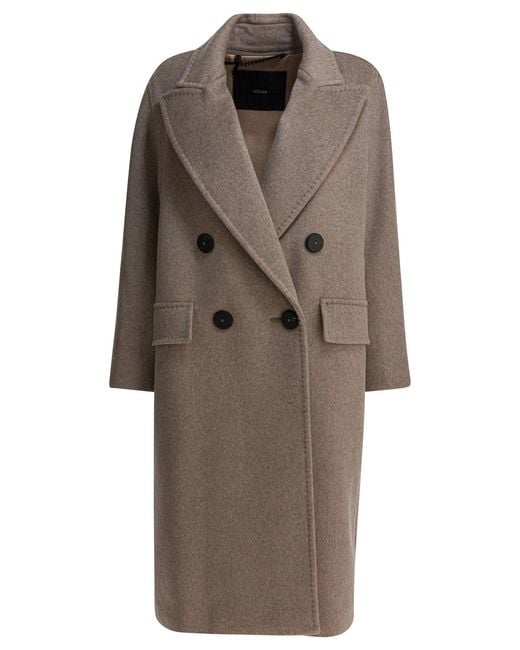 Max Mara Brown Cashmere And Wool Long Coat