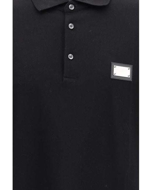 Dolce & Gabbana Black Dolce & Gabbana Cotton Piqué Polo for men