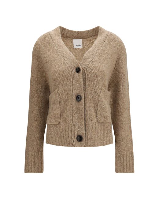 Allude Natural Cashmere V-Neck Cardigan