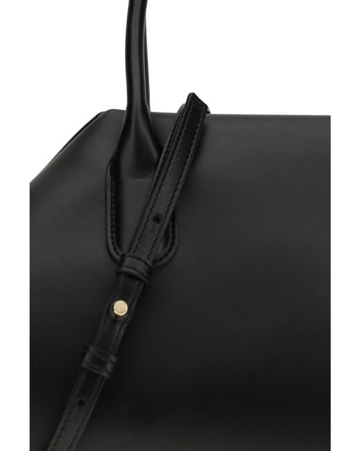 THEMOIRÈ Black Tallia Trank Medium Shoulder Bag Jet