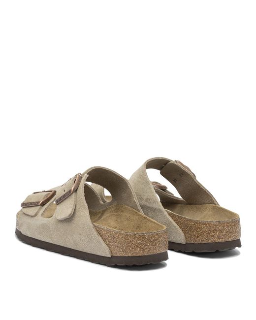 Birkenstock White Suede Arizona Sandals for men