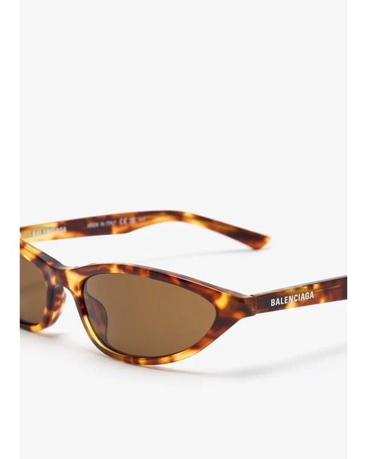 Balenciaga White "Neo Oval 2.0" Sunglasses