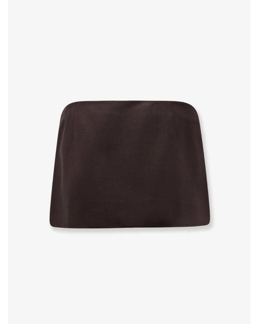 Miu Miu Black Mohair And Virgin Wool Mini Skirt