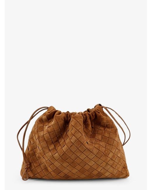 Bottega Veneta Brown Medium Suede Pochette
