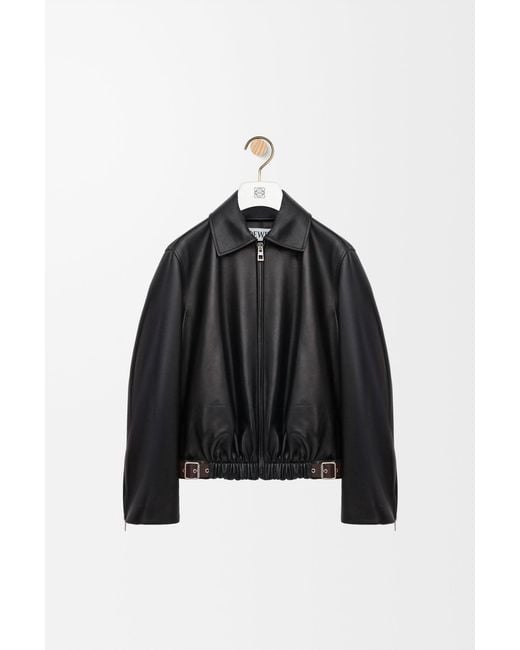 Loewe Black Belted Leather Jacket