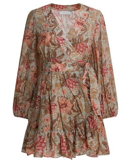 Zimmermann Brown "Daylight" Short Dress