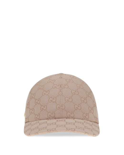 Women's Grey Gg Canvas Baseball Hat