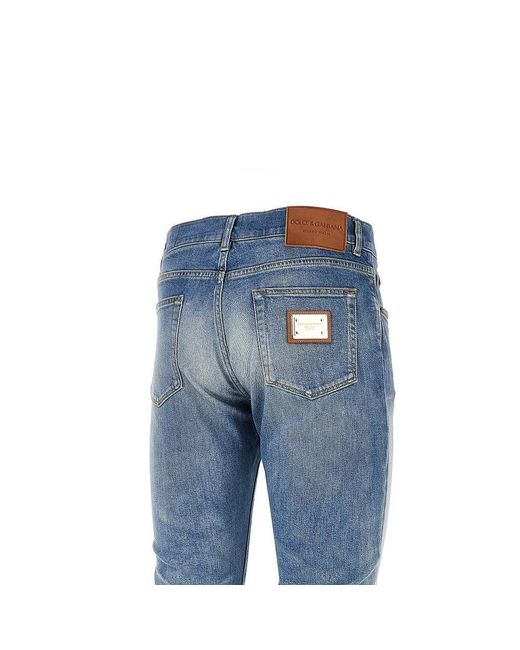 Dolce & Gabbana Blue Dolce&Gabbana Stretch Denim Slim Fit Jeans for men
