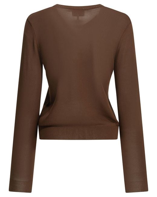 Ganni Brown "Argyle" Cardigan