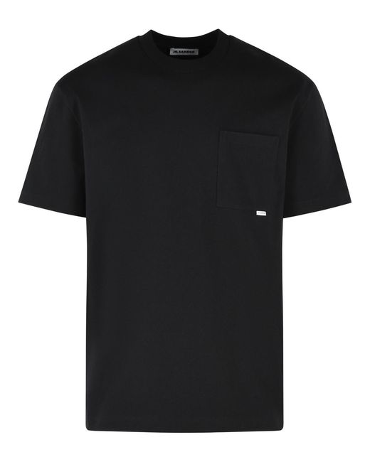 Jil Sander Black Cotton T-Shirt for men