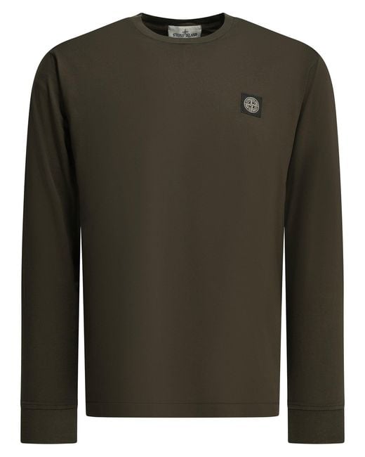 Stone Island Green Crewneck T-Shirt for men