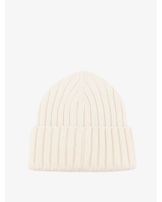 Moncler Natural Ribbed Responsible Wool Hat
