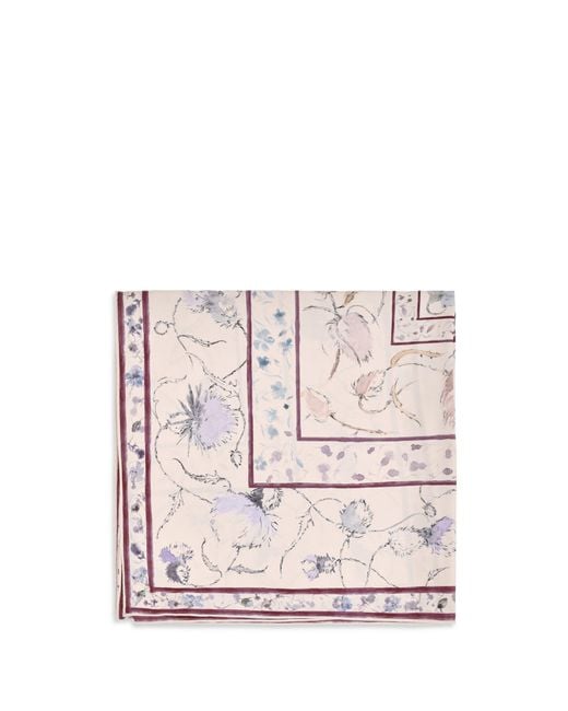 Women's Pink Giardino Delle Eccellenze Silk Scarf Ivory