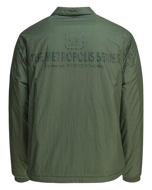 C P Company Green "Metropolis Series" Overshirt Jacket