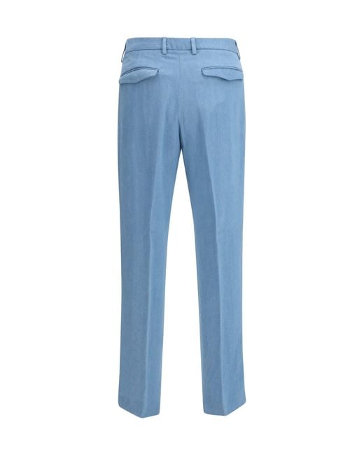 Cruna Blue Tailored Trousers for men