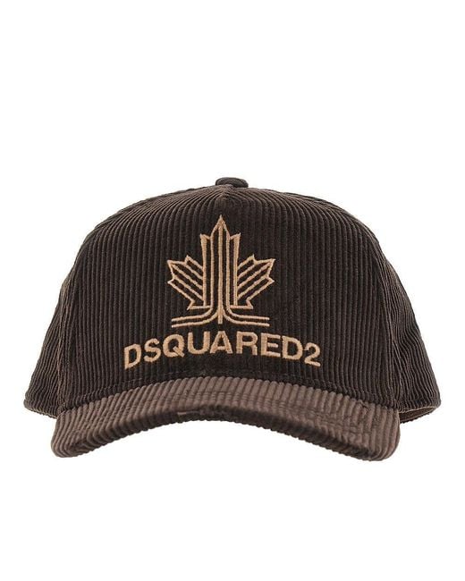 DSquared² Brown Corduroy Baseball Cap for men