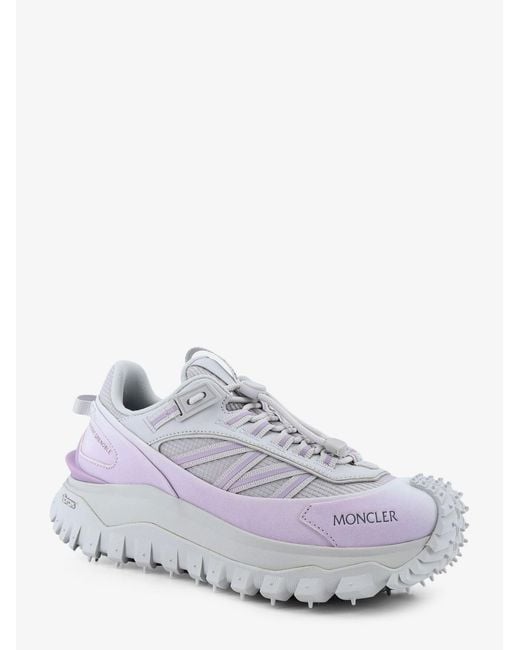 Moncler White Nylon Trailgrip Sneakers With Contrasting Inserts