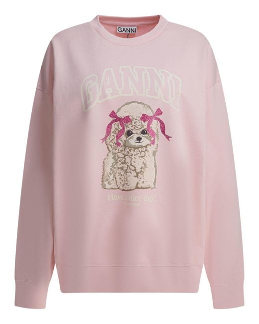 Women's Pink "Puddle" Crewneck Sweatshirt