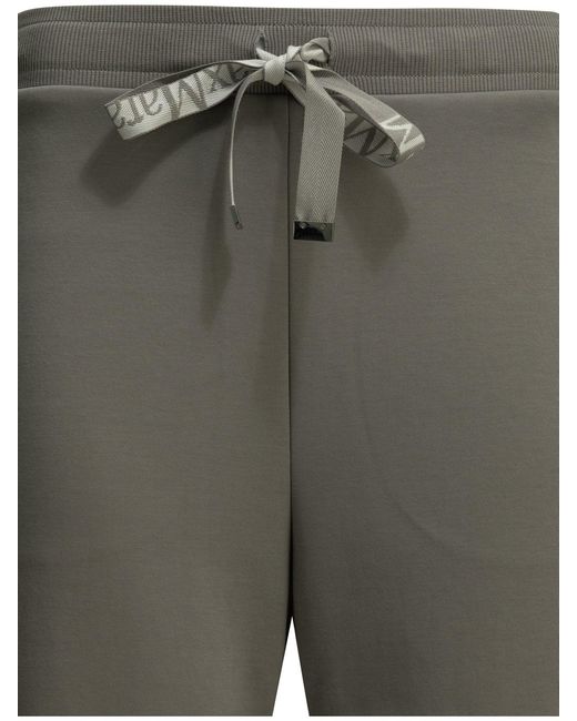 Max Mara Gray Cotton Jersey Sweatpants