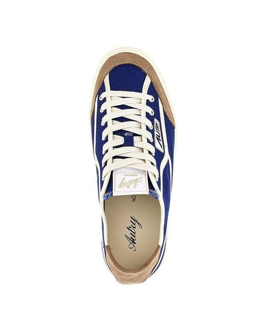 Autry Blue Windscape Low Canvas Sneakers for men