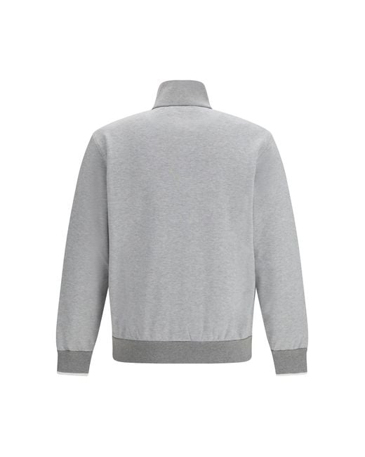 Brioni Gray Zip Sweatshirt for men