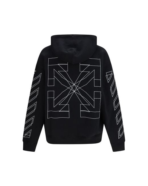 Off-White c/o Virgil Abloh Black Big Double Arrow Skate Hoodie for men