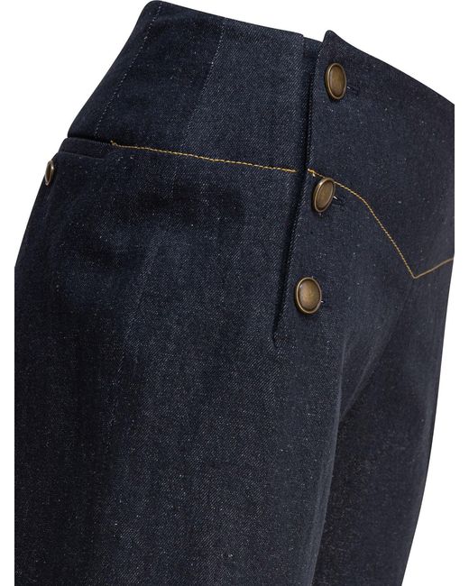 Ines De La Fressange Paris Blue Trousers
