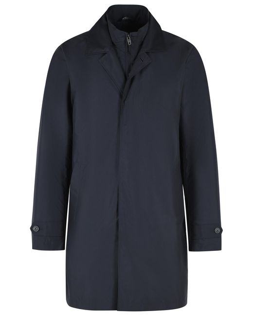 Fay Blue 'Morning' Technical Poplin Coat for men