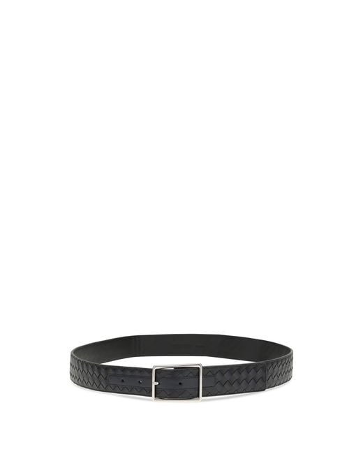 Bottega Veneta White Reverso Intrecciato Belt for men