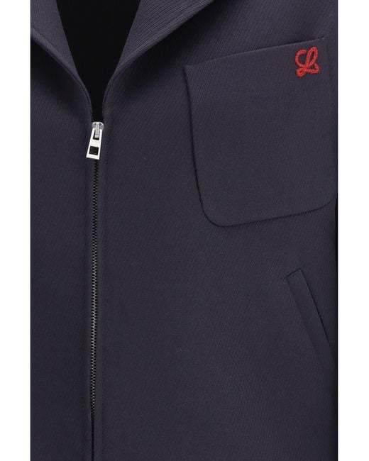 Loewe Blue Mid-Weight Wool Cavalry Jacket for men