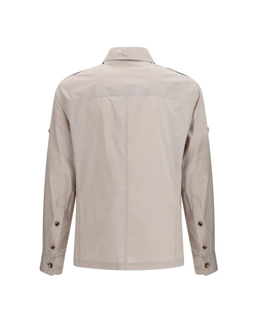 Brunello Cucinelli White Waterproof Jacket for men